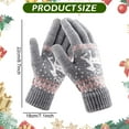 thumbnail image 2 of Syvvy Christmas Winter Gloves,Soft warm Knit,Elastic Cuff,Touch Screen Gloves for Men and Women Winter Cycling,Driving,Texting,Grey, 2 of 7