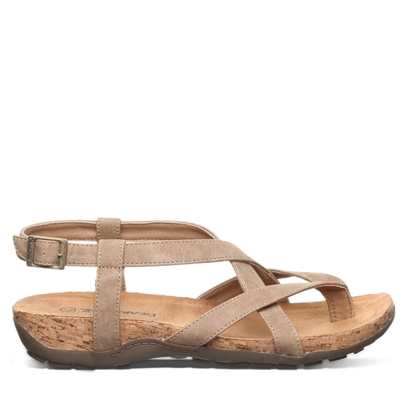 BEARPAW's Women's Casita Brown Sandal Size 5 | Women's Sandal | Women's Shoes | Comfortable & Lightweight