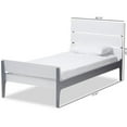 thumbnail image 6 of Bowery Hill Twin Slat Platform Bed in White and Gray, 6 of 6
