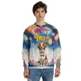 thumbnail image 4 of Happy New Year with Brittany Spaniel Fireworks Holiday Xmas Winter 2025 All Over Print 3D Sweatshirt Unisex Merch Brittany Dog Lover Gifts Idea - 00025, 4 of 6