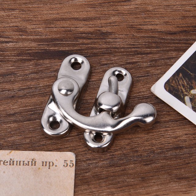 30Pcs Small Box Latch Hasps Antique Right Latch Hook Hasp Retro Style Iron Latch Hook Hasp for Jewelry Gift Replacement Screws Antique Right Latch Hook Hasp