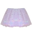 thumbnail image 2 of Riforla Women Star Sequins Mesh Pleated Tulle Princess Skirt with LED Small Bulb Skirt Women's Skirts White_001 One Size, 2 of 9