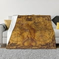 thumbnail image 1 of Fotbe Vintage Map Manta de Franela con Estampado, Manta Ultrasuave para Cama, Sofá, Auto, Hipoalergénica y Antibolitas-60"x50", 1 of 6