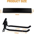 thumbnail image 3 of Garage Storage System with 6 Adjustable Hooks and 3 Heavy Duty Tracks, Black Wall Mount Tool Organizer Rack for Garden Tools, 3 of 6