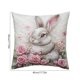 thumbnail image 3 of Spring Decoración del hogarations,Pillow Cover Three-Dimensional Printing Faux Embroidery Cute Rabbits Cushion Cover Digital Printing Decoración del hogar, 3 of 6