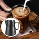 thumbnail image 4 of 1pc Jarra para leche de material acero inoxidable Jarra para leche para leche Cappuccino Latte Art Jarra Herramienta Leche E 350ml negro Yotijar jarra de espuma de leche, 4 of 9