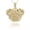 Yellow, variant on Solid Gold Diamond Cut Pug Pet Dog Pendant Necklace(10K Rose Gold, Pendant with 16" chain)