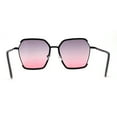 thumbnail image 4 of Womens Modern Designer Fashion Metal Rim Geometric Sunglasses Black Yellow Grey Red, 4 of 4