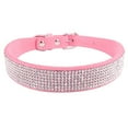 thumbnail image 3 of KBOOK Rhinestone Dog Cat Puppy Collars Bling Suede Leather Adjustable Pet Necklace, 3 of 6