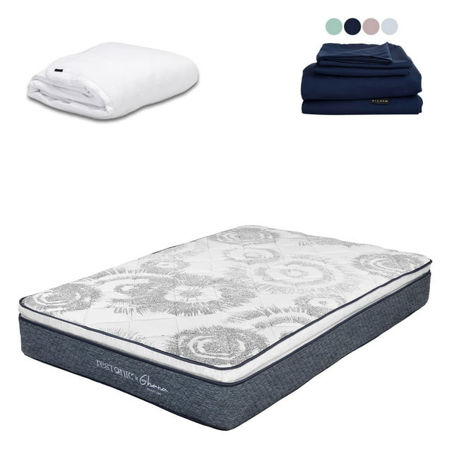 Colchón King Size Ghana + Protector Cloud + Sábanas Softy