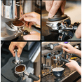 thumbnail image 2 of Cesta de filtro de café de acero inoxidable ultrafino de doble capa, café de taza individual/doble, filtro poroso presurizado de 51 mm, accesorios de repuesto para máquina de café, plateado, 2 of 5