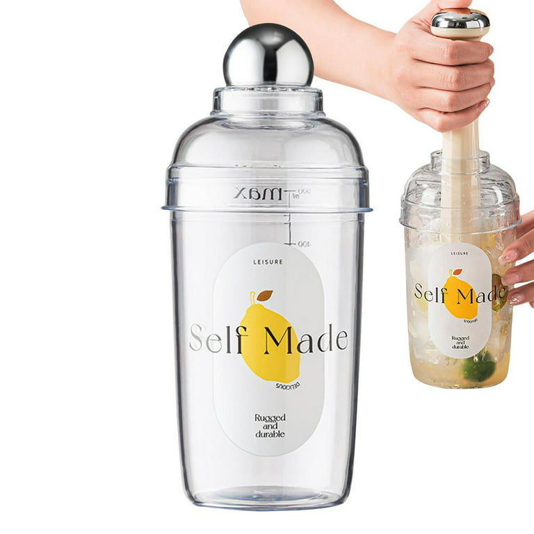 Tohuu Cocktail Shaker 500ml Margarita Shaker With Clear Scale Hand Drink  Mixer Boba Tea Shaker Cup Bar Tool Transparent For Cocktails Iced Coffee  Tea Milk Tea usefulness 