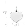 thumbnail image 3 of FB Jewels 14K White Gold Heart Disc Charm, 3 of 3
