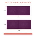thumbnail image 6 of Purple Burlap Texture Yoga Towel for Hot Yoga Non Slip, Farmhouse Vintage Purple Yoga Mat Towel Absorbent Yoga Sweat Towels Microfiber Hot Yoga Blanket for Bikram Pilates 26"x70", 6 of 7
