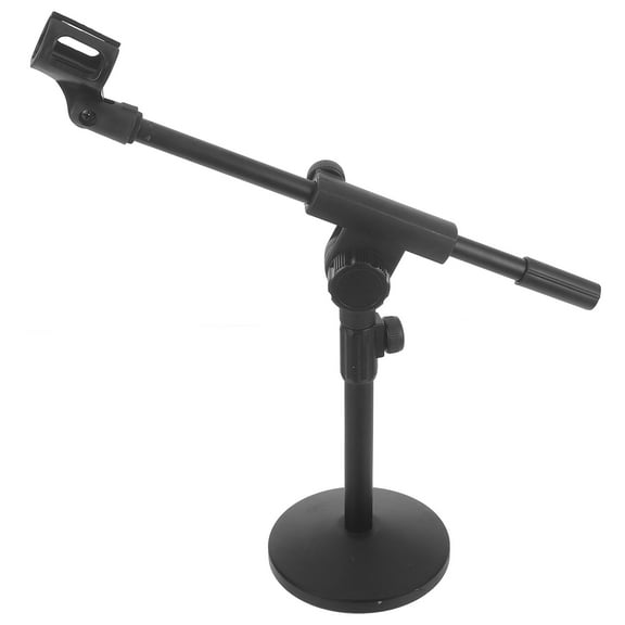 FRCOLOR Adjustable Desktop Mic Stand with Base Adjustable Table Mic Stand Microphone Stand