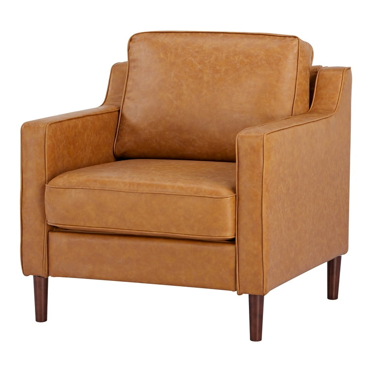 A&D Home Sedona Camel Faux Leather Modern Accent Chair A&D Home Sedona Camel Faux Leather Modern Accent Chair