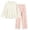 d-73Pink56, variant on MEZZALL Women Pajama Set Crew Neck Long Sleeve Striped Top Elastic Waist Wide Leg Pants Loungewear Sleep Set Soft Loose Fit Sleepwear for Ladies Home Nightwear Breathable 2 Piece Pjs