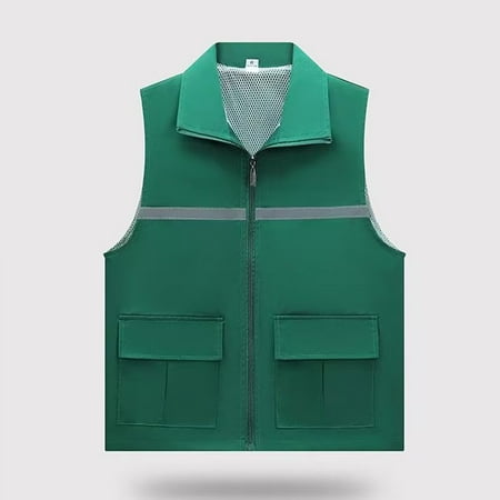 Ahabrexf Light Jackets for Women Versatile Outdoor Mesh Vest with Multiple Pockets for Active Seasons