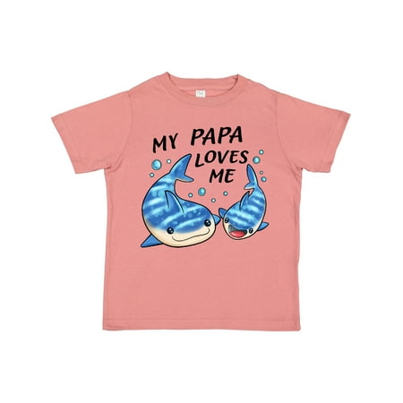 

Inktastic My Papa Loves Me- Whale Shark Gift Toddler Boy or Toddler Girl T-Shirt