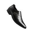 thumbnail image 3 of Frontwalk Men Oxfords Business Dress Shoes Formal Brogues Party Comfort Leather Shoe Mens Wingtips Flats Dark Web 7, 3 of 6