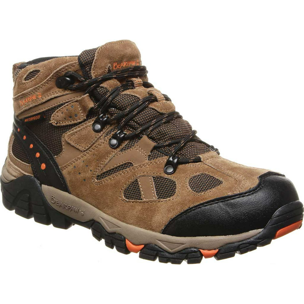 Bearpaw - Men's Bearpaw Brock Wide Hiking Boot Hickory II Suede/Mesh 15 ...