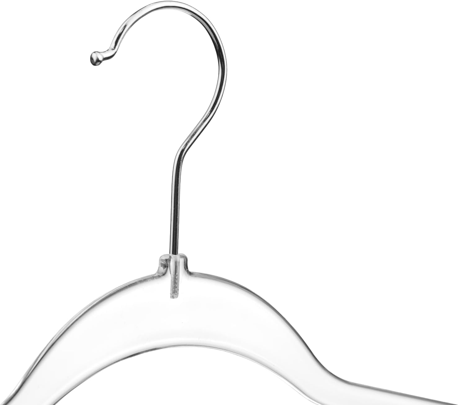 DEILSY Clear Hangers 50 Pack with Silver Hook - Non Velvet Slim Hangers - Durable Hanger Space Saver for Closet Organization, Shirts, Dresses, Jackets, Pants, Adult Clothes Storage Solution