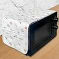 thumbnail image 1 of Minimalist Microwave Oven Cover, Colorful Cartoonish Illustration of Floral Pattern on a Plain Background, Water Resistant Organizer with Pockets for Kitchen, 36" x 12", Multicolor, by Ambesonne, 1 of 4