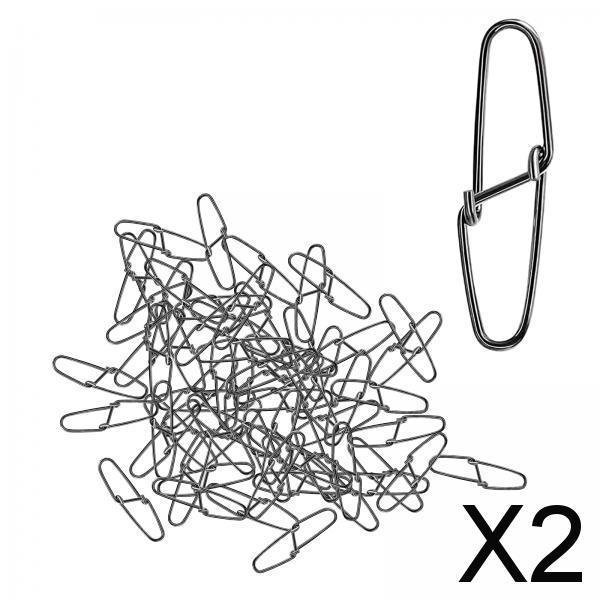 Broches de Pesca de Acero Inoxidable Sharpla 100 Piezas Modelo Giratorio 0