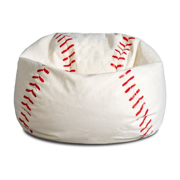 Big Joe Sports Ball Child-Sized Bean Bag Chair 2 Pack, Baseball Plush, Soft Polyester, 2.5 feet