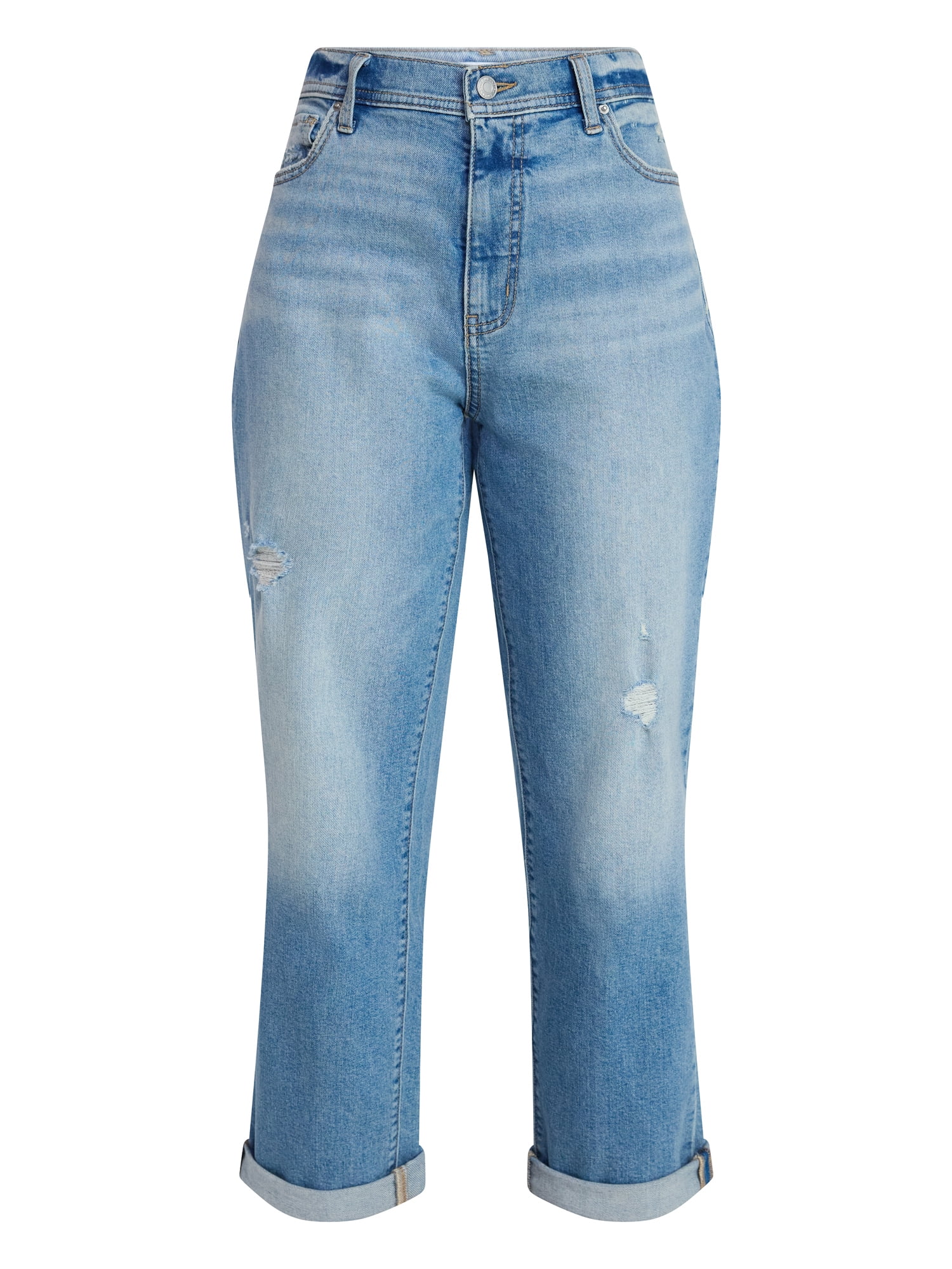 Time and Tru Women's Relaxed Boyfriend Jeans, 26" Inseam, Sizes 0-22