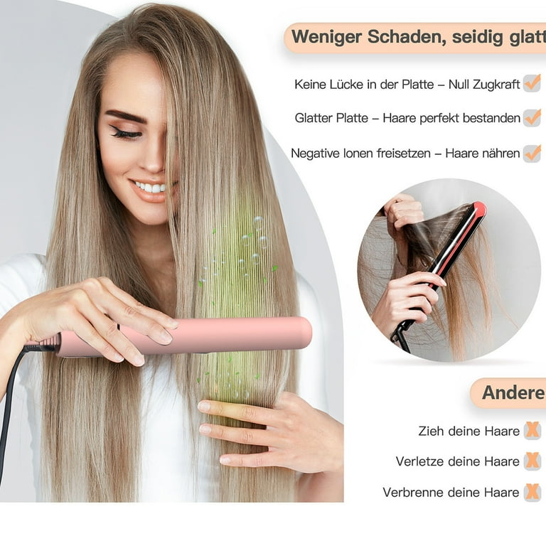 PATLOLLAV 2 in 1 Flat Iron Hair Straightener and Curler Straightener Curling Iron Combo Ceramic Hair Styling Tools for Straighten Curl Wave Hair Blue Straightening Iron for Hair Pink Walmart