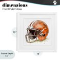 thumbnail image 4 of Stupell Industries Eclectic Red Football Helmet White Framed Print Under Glass, 16 x 16, by Creative Studio, 4 of 8
