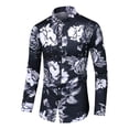 thumbnail image 2 of Camisa De Manga Larga Con Estampado Vintage Para Hombre, 2 of 3