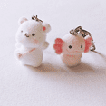 thumbnail image 2 of DIY Package Bag Pendant Cartoon Flocking Resin Key Chain Cute Little Bear Hexagram Keyring Car Key Accessories Keyring, 2 of 4