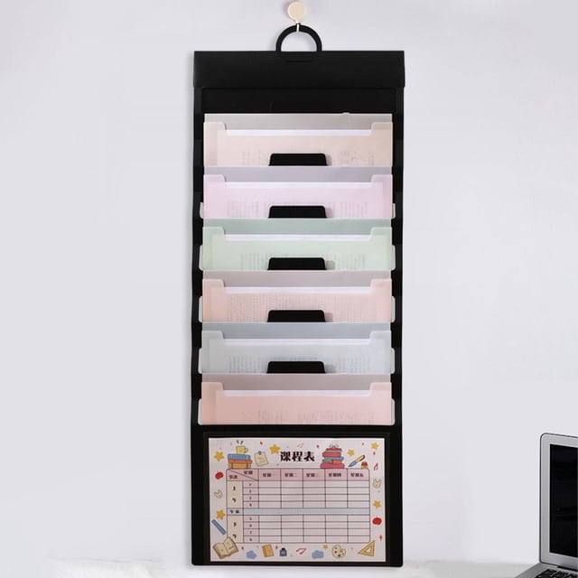 Organizador de archivos de pared colgante con 6 bolsillos que se expanden para el aula de eficiencia vistoso