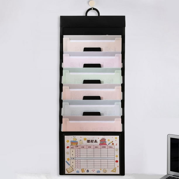 Organizador de archivos de pared colgante con 6 bolsillos que se expanden para el aula de eficiencia vistoso