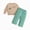 R599-Green, variant on NOLDARES Infant Toddler Girls Cute 2pcs Fall Winter Outfits Long Sleeve Round Neck Print Top and Elastic Waist Pants Set Clothes Clothing(Yellow,12-18 M)