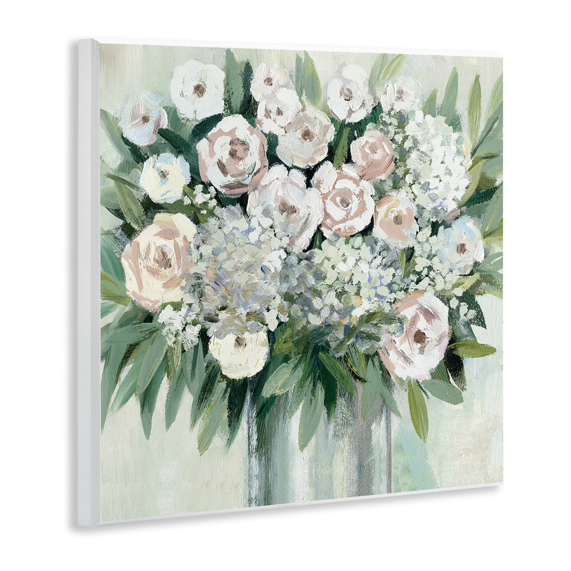 Stupell Industries Charming Brushed Roses Plants & Flowers Painting Unframed Art Print Wall Art, 12 x 12