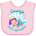 thumbnail image 3 of Inktastic Daddy's Little Mermaid Girls Baby Bib, 3 of 4