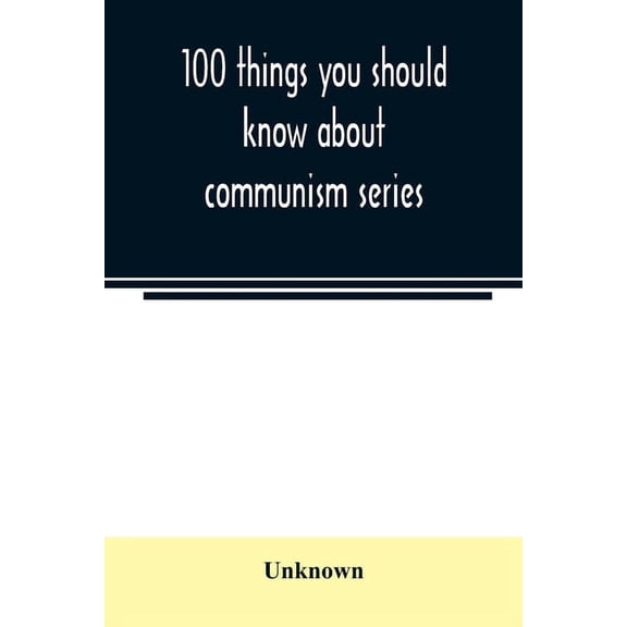 100 things you should know about communism series, (Paperback)