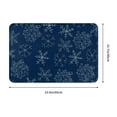 thumbnail image 3 of Haiem Snowflake Dark Blue Front Door Mat Indoor Outdoor Entrance, Waterproof All-Season, All-Weather Doormat, Durable Flannel Fabric, Fade Resistant, Low Profile, 16x24in, 3 of 9