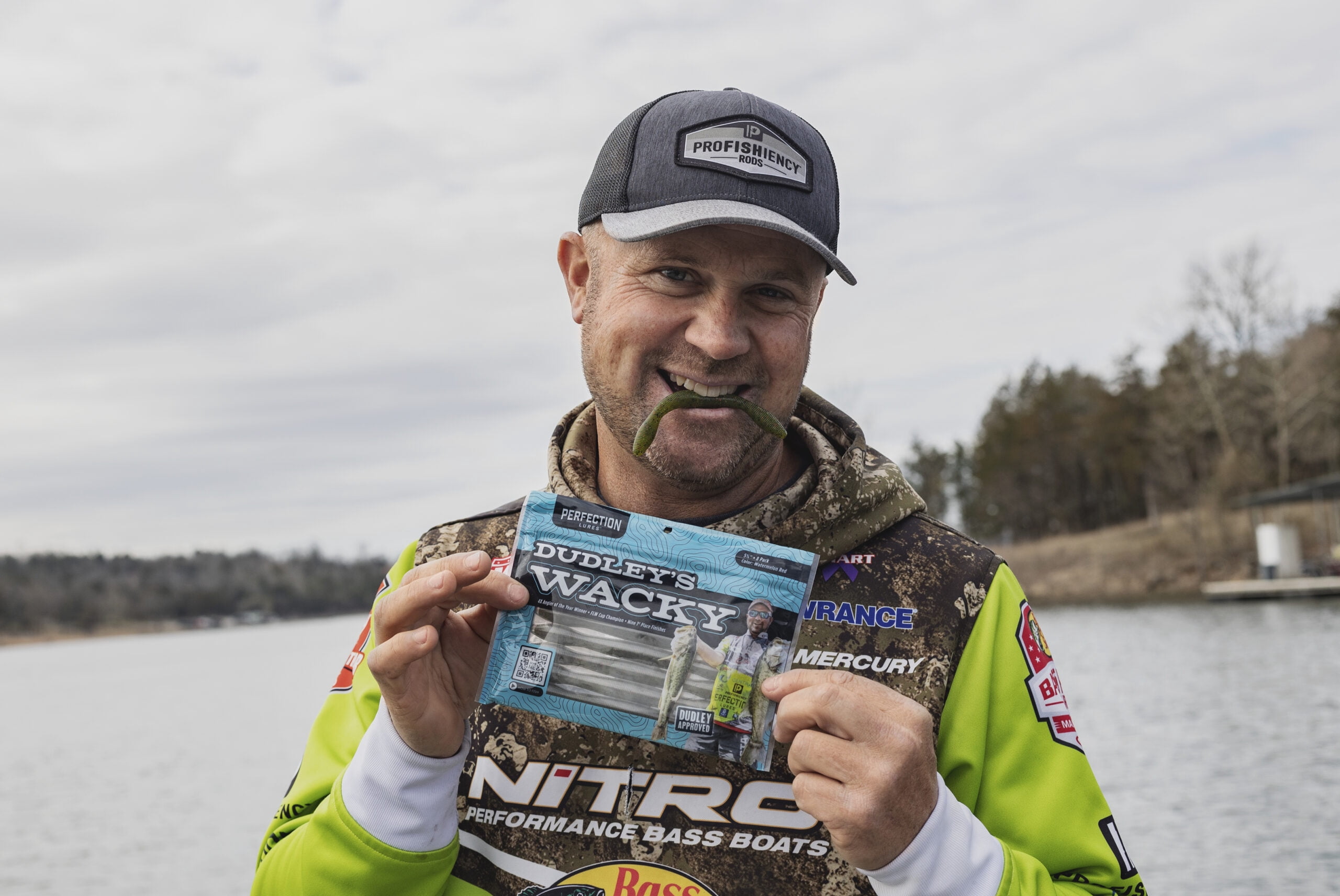 Perfection Lures Dudley's Green Pumpkin Wacky Worm Bass Bait
