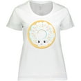 thumbnail image 3 of Inktastic White Donut Women's Plus Size T-Shirt, 3 of 5