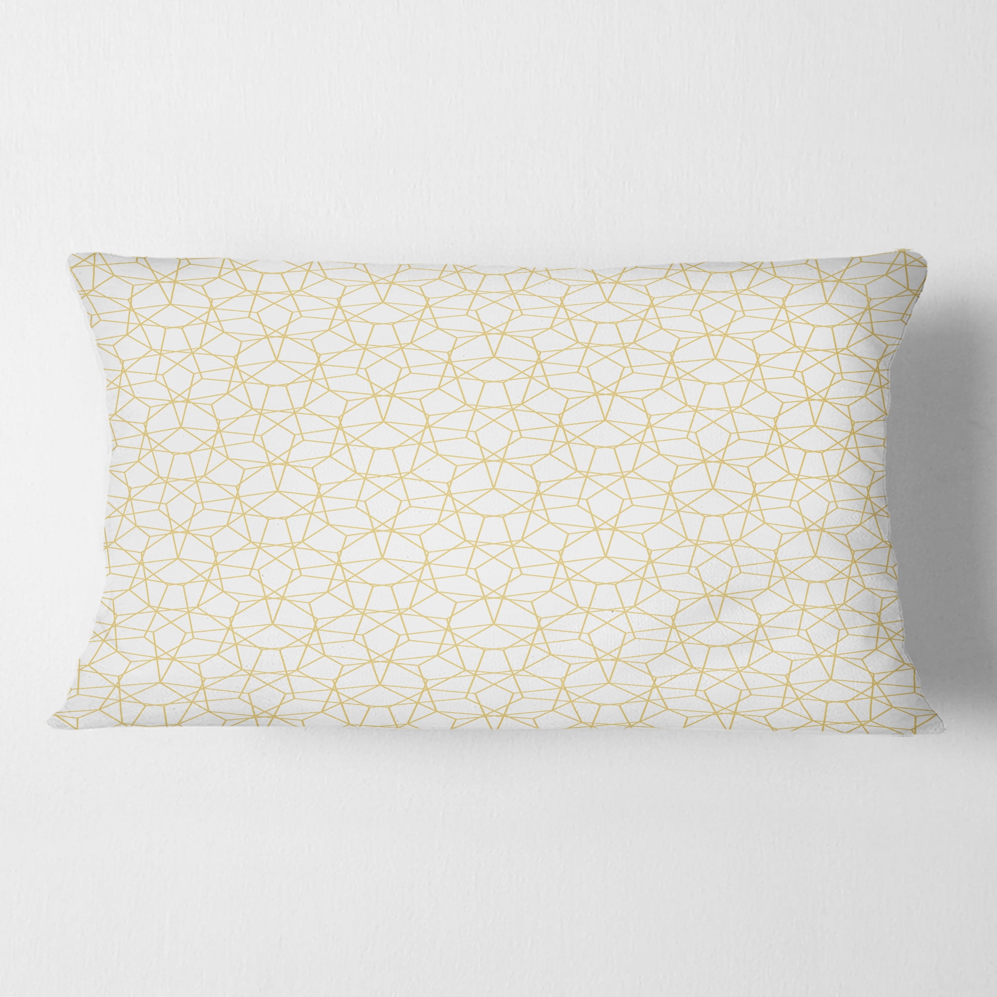 Designart Abstract Geometrical ' Mid-Century Modern Throw Pillow - 12x20