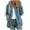 Blue, variant on Meichang Women's Sherpa Jackets Fuzzy Fleece Coats Long Sleeve Zip Up Open Front Coats Plus Size Basic Casual Hoodies Outerwear 2023 Winter Fashion