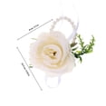 thumbnail image 2 of Mobestech Artificial Flower Wrist Corsage Bracelet White for Wedding Bride and Bridesmaid Accessories, 2 of 6