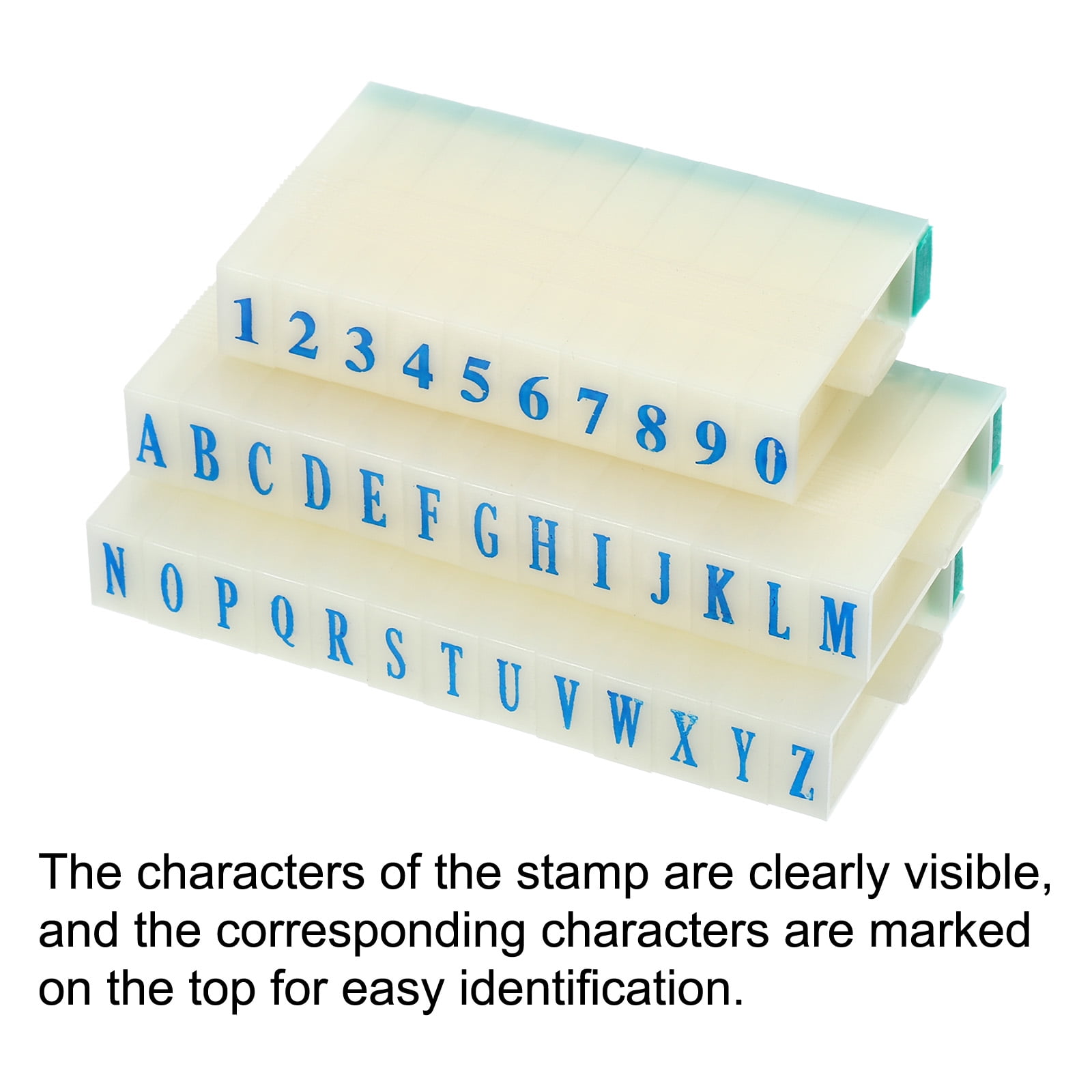 Detachable Number Letter Stamp Plastic Font Size Numeral Alphabet | Harfington, 37*23*15mm