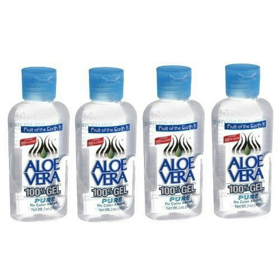 Fruit of the Earth 100% Aloevera 2 oz. Gel (Pack of 4)