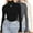 Z3-black/Grey/Beige, variant on Ekouaer Women's Turtleneck Long Sleeve Top Slim Fit Lightweight Thermal Base Layer Shirt for Fall Winter
