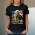 thumbnail image 5 of UngA America 250 Shirt Women 250 Years Anniversary USA American Flag Printed Independence Day 1776-2026 Freedom Womens T Shirt XL,Black, 5 of 8